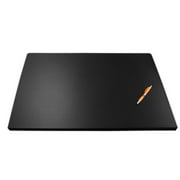 Black Leather 30" x 19" Desk Mat with Fixation Lip