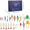 thumbnail image 4 of Fishing Tackle Advent Calendar 24 Days Fishing Lures Christmas Countdown Calendar Toys Creative Fishing Accessories Reusable Fishing Tackles Kit for Fishing Lovers Husband Xmas Gift, 4 of 9