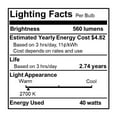 thumbnail image 3 of Bulbrite  Pack of (2) Dimmable T3 Candelabra (E12) Krypton Bulb Frost 40 Watt, 3 of 5