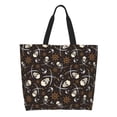 thumbnail image 1 of Fotbe Pirate Skulls Bolsa Tote Estética de Lona con Estampado para Mujer - Bolsa Reutilizable de Hombro Casual para Vacaciones, Compras, Trabajo y Gimnasio, 1 of 8