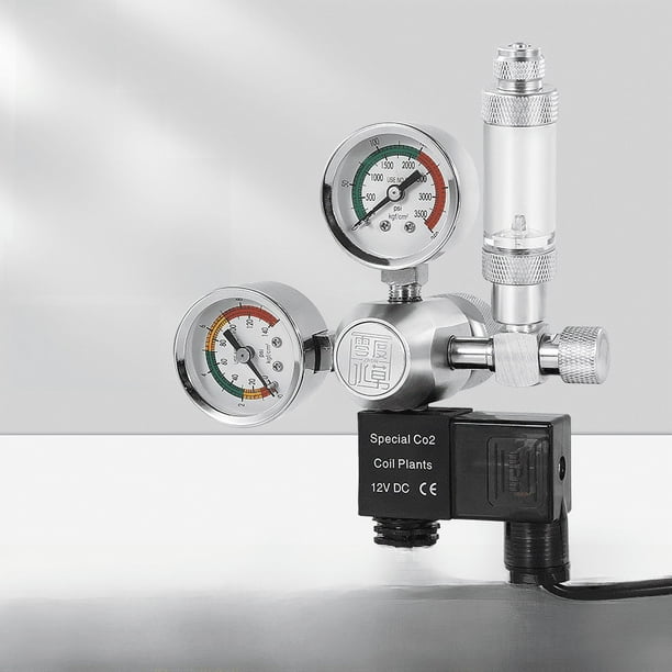 Cilindro de agua y hierba, válvula reductora de presión de dióxido de carbono, válvula reguladora de CO2, cilindro de acero, válvula solenoide de dióxido de carbono de calibre doble grande