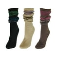 thumbnail image 2 of Sierra Socks Women's Slouch or Knee High Geometric Organic Cotton Socks, 3 Pairs, 2 of 6