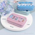 thumbnail image 2 of Framendino, 6 Pack Mini Tinplate Boxes Sailboat Tin Trinket Jewelry Coin Box Small Containers with Lid for Bead Storage Case (Random Color), 2 of 7