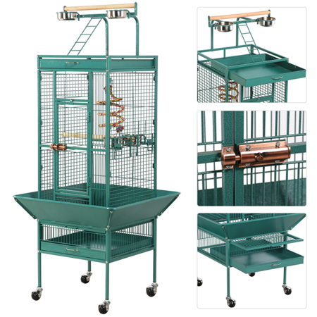 Yaheetech 62''Pet Bird Cage Play Top Parrot Cockatiel Cockatoo Parakeet Finches