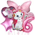 thumbnail image 1 of Juego de globos de gato María de Disney, globos de números, decoración de fiesta de cumpleaños, lote de papel de aluminio, suministros de globos, 32 pulgadas, 1 of 4