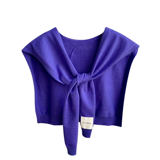 Bufandas de mujer de color liso de punto para exteriores, chal de invierno con cuello falso, bufanda decorativa Kangshi para el regazo y los hombros, bufanda para mujer