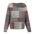 thumbnail image 7 of kytmyeq Women's Sweatshirts Prints Trendy Crewneck Long Sleeve Shirts Color Block Pullover Tops Comfy, 7 of 7