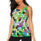 thumbnail image 1 of Fotbe Colorful Tie Dye Stained Glass Blusas Sin Mangas para Mujer – Estilo Casual, Corte Suelto, Slim-Fit, Cuello Redondo Deportivo, Tops de Verano para Gimnasio y Yoga-Medium, 1 of 7