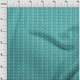 thumbnail image 2 of oneOone Cotton Cambric Dark Teal Green Fabric Triangle Geometric Dress Material Fabric Print Fabric By The Yard 56 Inch Wide, 2 of 4