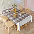 thumbnail image 3 of Brown and White Checkerboard Checkered Rectangle Tablecloth 60"x120",Waterproof Polyester Rectangle Table Cloth, Wipeable Spillproof Polyester Tablecloth for Dining, Camping, Indoor and Outdoor, 3 of 6