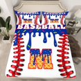 thumbnail image 2 of Manfei Personalized Initial Alphabet M 3pcs Twin Sheet Sets for Children Kids Boys,Baseball Print Twin Fitted Sheet,Abstract Graffiti Splash Breathable Flat Sheet,Ultra Soft Home Decor, 2 of 7