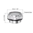 thumbnail image 2 of Unique Bargains 3/4' Male Threaded Aluminum Air Compressor Oil Level Gauge Sight Glass, 2 of 5