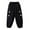 Black 01, variant on QQAMB Cargo Pants for Boys Girls Hip Hop Dance Wide Leg High Elastic Waisted Jogger Sweatpants Streetwear Active Pants,13 Years