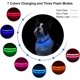 thumbnail image 2 of Collar LED para perro azul (mediano (40-55 cm)), ajustable, con 3 modos y 7 colores, impermeable, recargable por USB., 2 of 5