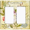 thumbnail image 6 of Metal Light Switch Plate Cover Floral Nature Postcard Newspaper Damask FLW088, 6 of 13
