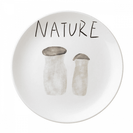 

Natural Mushroom island Painting Plate Decorative Porcelain Salver Tableware Dinner Dish