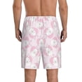 thumbnail image 3 of Kdxio Cute Rabbit Print Mens Sleep Shorts Bottoms Soft Comfy Pajama Wear Pants with Drawstring Pockets, 3 of 7