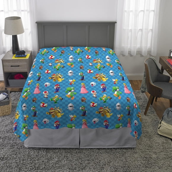 Super Mario "All The Players" Childrens full sheet set 4pc