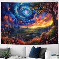 thumbnail image 3 of Galaxy Space Tapestry Trippy Mountain Starry Sky Misty Forest Fantasy Landscape Tapestry Wall Hanging for Bedroom Aesthetic Living Room Home Decor, 60X40IN, 3 of 5