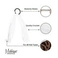 thumbnail image 4 of Motique Accessories Elegant Ponytail Holders - Hair Tie with Crochet Ribbon Tails White, 4 of 4