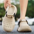 thumbnail image 6 of HXWCHs Clog Unisex Anti- Two Wear Design Outdoor Water Hiking Sandals Couple 3D Pattern Summer Sandals 1.57 Inch Thick Cushion Sole Size: 6 Khaki, 6 of 9