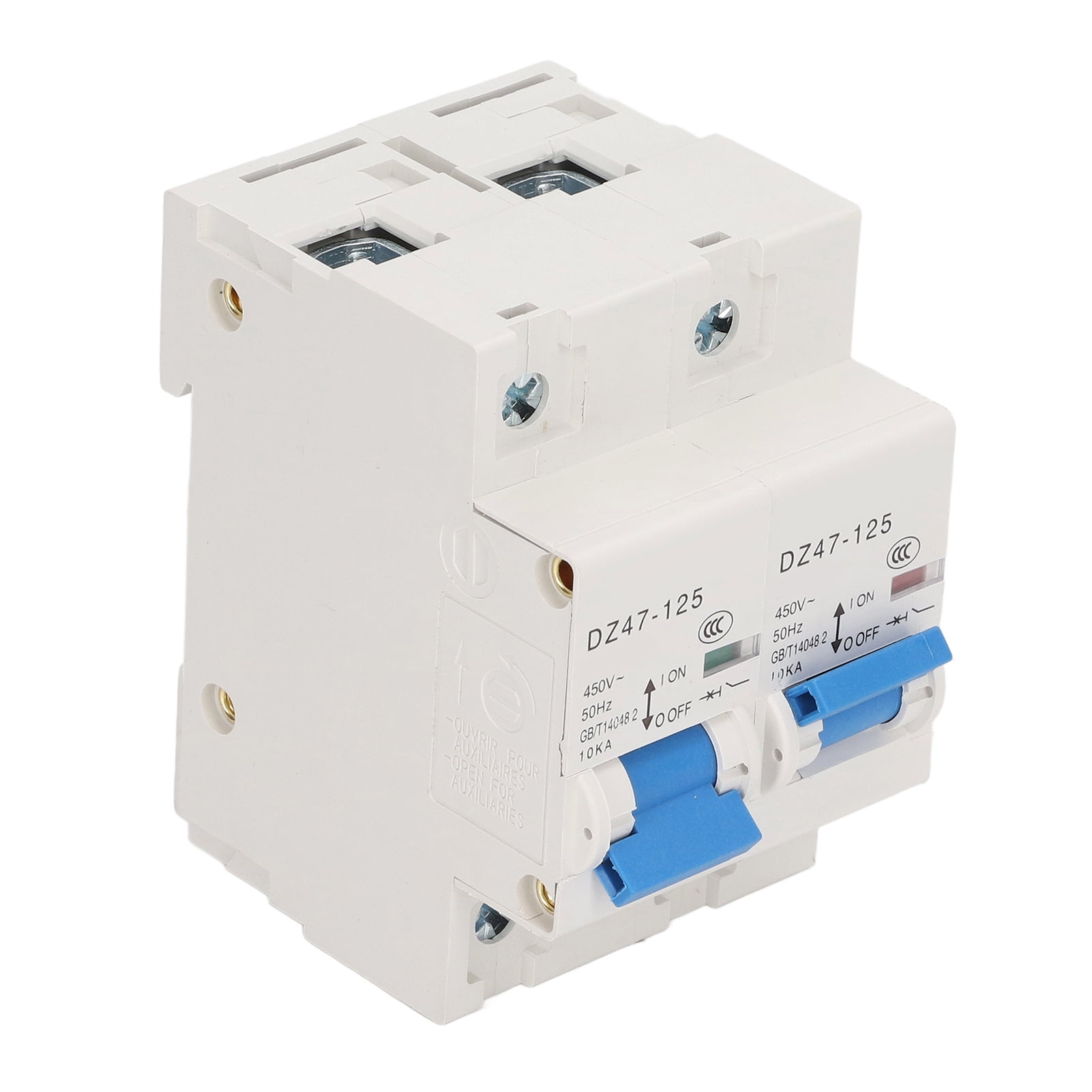 Dual Power Transfer Switch, Interlock Circuit Breaker DIN Rail Installation Impact Resistant