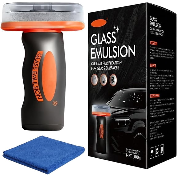 Windshield Glass Cleaner, Oil Film Remover for Car Windshields and Windows,Removes oil film & Smudges, Improve Windshield Clarity for Safe Driving