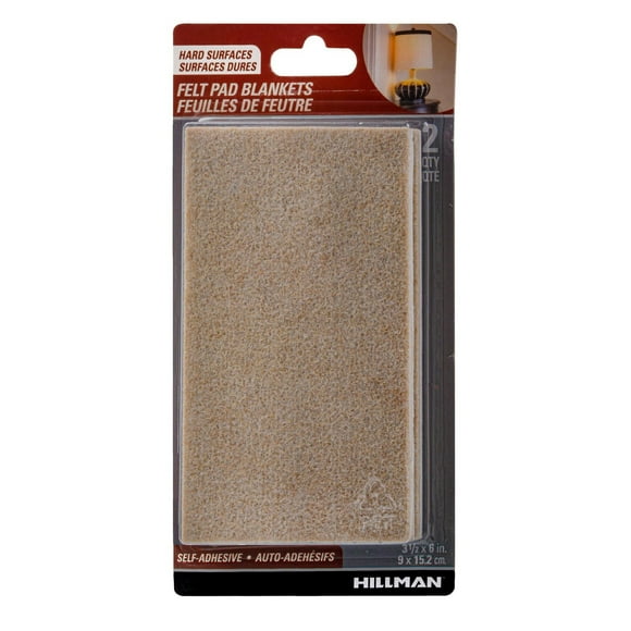 FELT BLANKETS 3-1/2"X 6" OATMEAL 2PC
