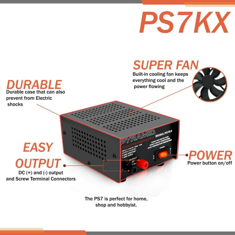 PYRAMID PS7KX - Bench Power Supply, AC-to-DC Power Converter
