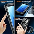thumbnail image 3 of Galaxy S9 Waterproof Case (Not Fit S9+), Shockproof Built-in Screen Protector Case Full-Body Rugged Resistant Protective Hard Cover For Samsung Galaxy S9, Black, 3 of 6