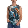 thumbnail image 1 of Balery Cute Koi Fish Serenity Camisetas sin mangas para hombre, absorbe la humedad y protege contra el mal olor.-X-Large, 1 of 7