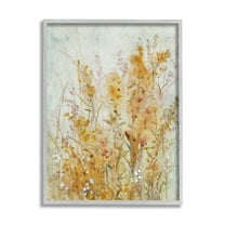 Stupell Industries Botanical Blooms Abstraction Botanical & Floral Painting Gray Framed Art Print Wall Art