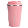 thumbnail image 3 of Insulated Cup, Coffee Mug Matte Texture Double-Layer Portable Car Spill Proof  For Car Pink, 3 of 8
