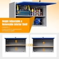 thumbnail image 4 of PetFurnishn Metal Wall-Mounted Storage Cabinet Tool Chest - 22" H Steel Garage Cabinet With Lockable Door - Utility Trailer Rack Assembly Required, 4 of 14