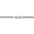 thumbnail image 4 of Real 14kt White Gold 2.3mm Franco Chain; 20 inch; Lobster Clasp; for Adults and Teens; for Women and Men, 4 of 5