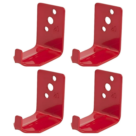 4 - Universal Fire Extinguisher Wall Hook, Mount, Bracket, Hanger for 15 to 20 Lb. Extinguisher with Screws