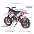 thumbnail image 5 of Seipouy 49cc Dirt Bike Gas, Mini Kids Dirtbike, Gas Power Dirt Bike for Kids 8-14, 2 Stroke Engine, Mini Motocross Dirtbike, Dual Disc Brakes, Pull Start, Shock Absorption, Soft Seat Cushion, 5 of 10