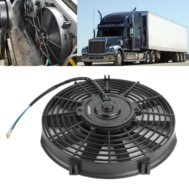 Radiadores 10 Pulgadas 12V 80W Ventilador de Enfriamiento Electrónico Delgado 2100 RPM Caudal de Aire 10 Cuchillas Rectas Universal