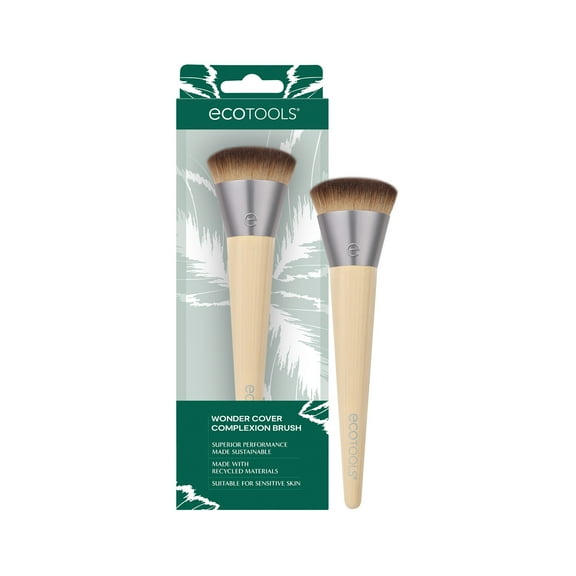EcoTools Wonder Cover Makeup Brush, Blending Brush for Liquid or Cream Foundation, 1 Count