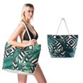 thumbnail image 4 of Bolso de playa grande para mujer, bolso de mano resistente al agua y a la arena con bolsillo interior y cremallera, 4 of 5