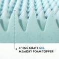 thumbnail image 2 of Mellow 4" Cooling Gel Egg Crate Memory Foam Mattress Topper, Twin, 2 of 9