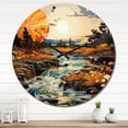 thumbnail image 1 of Designart "Nature s Fountain The Geyser s Eruption I" Landscapes Oversized Wall Clock, 1 of 6