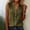 Army Green, variant on Women Casual V-Neck Sleeveless Button Up Linen Blouse Tops Solid Color Tee