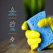SCRUBIT Premium Scrub Sponges Non-Scratch Kitchen Sponges with Scour Pads, Blue 48-Pack