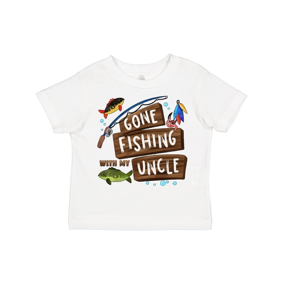 Inktastic Gone Fishing with My Uncle Boys or Girls Toddler T-Shirt
