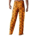 thumbnail image 4 of WTOBBY Halloween Themed Men's Casual Pajama Pants with Drawstring Elastic Waist, Comfortable Sleepwear Loose Fit for Lounge, Yoga, and Home Wear, Fun Print Design,Orange S, 4 of 4