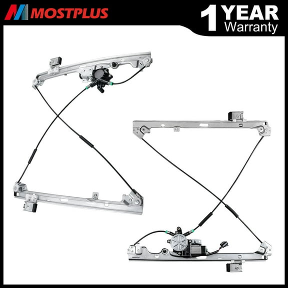 MOSTPLUS Front Left & Right Window Regulator with Motor for 1999-06 Silverado Sierra 1500