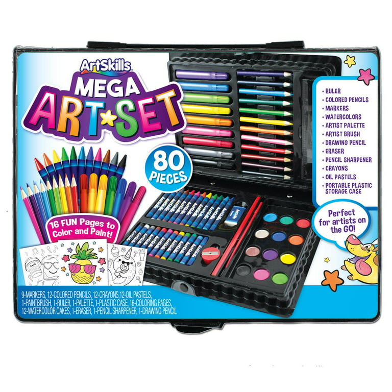 ArtSkills Multi-Medium Complete Art Kit for Beginner Unisex Kids and Teens,  Drawing Set, 80 Pieces 