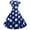 Navy, variant on ALLLIST Vintage Womens Dress A Line Crew Neck Skater Dress Red Polka Dot Short Sleeve Party Teen Dresses