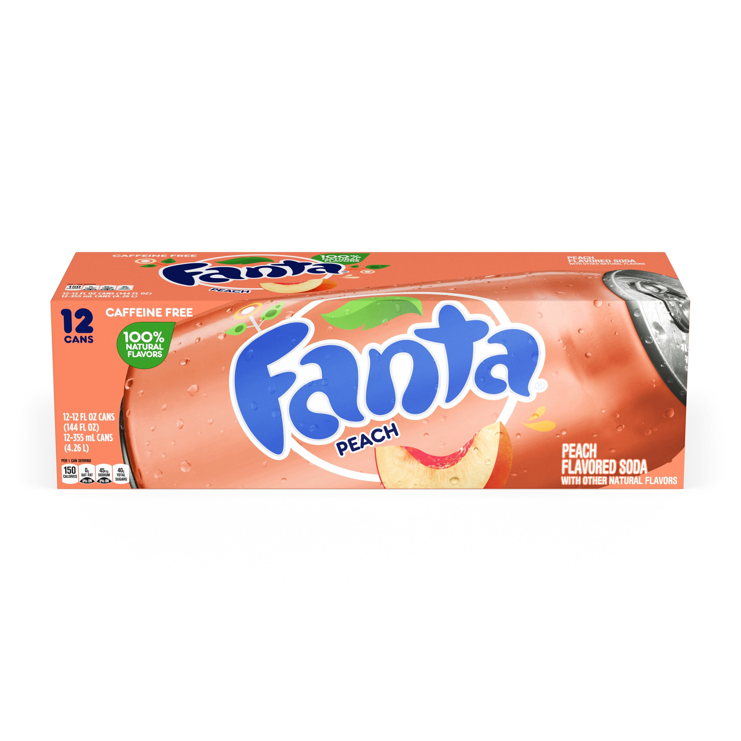  Fanta Peach Soda  Bottle Fruit Flavored Soft Drink 12 fl 